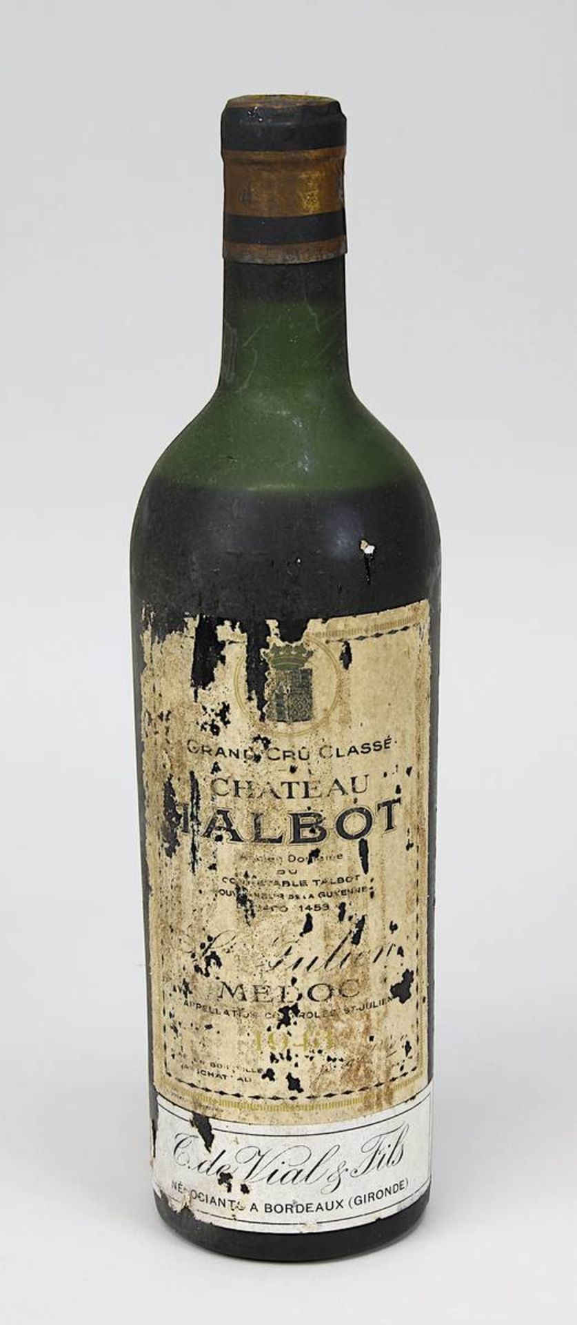 Eine Flasche Château Talbot, M. 20. Jh., Grand Cru Classé, St. Julien Medoc, C. de Vial & Fils