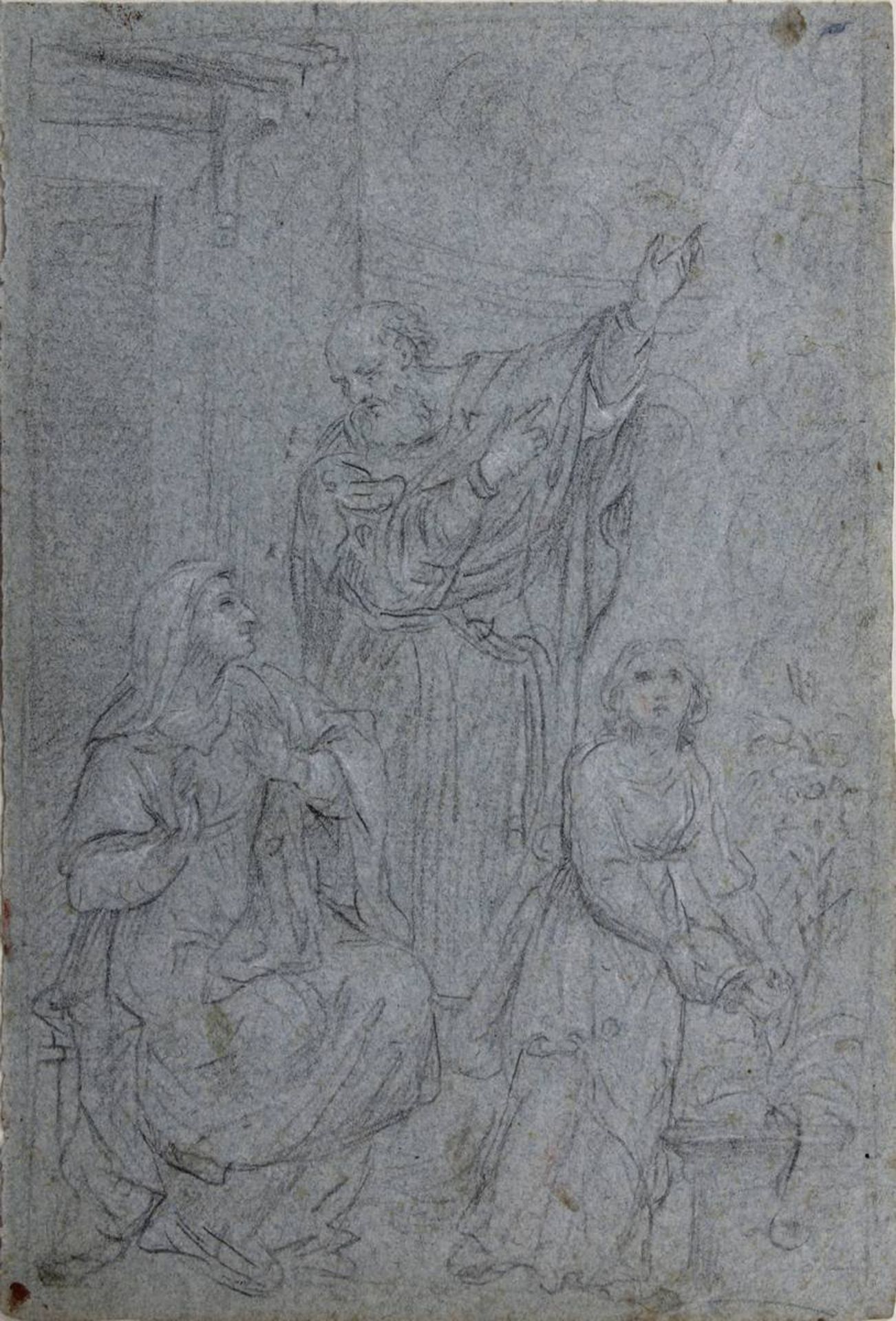 Zeichner 18. Jh., Sechs Zeichnungen von Heiligen und Märtyrern, u. a. Stephanus, Sebastian, Antonius - Bild 5 aus 7