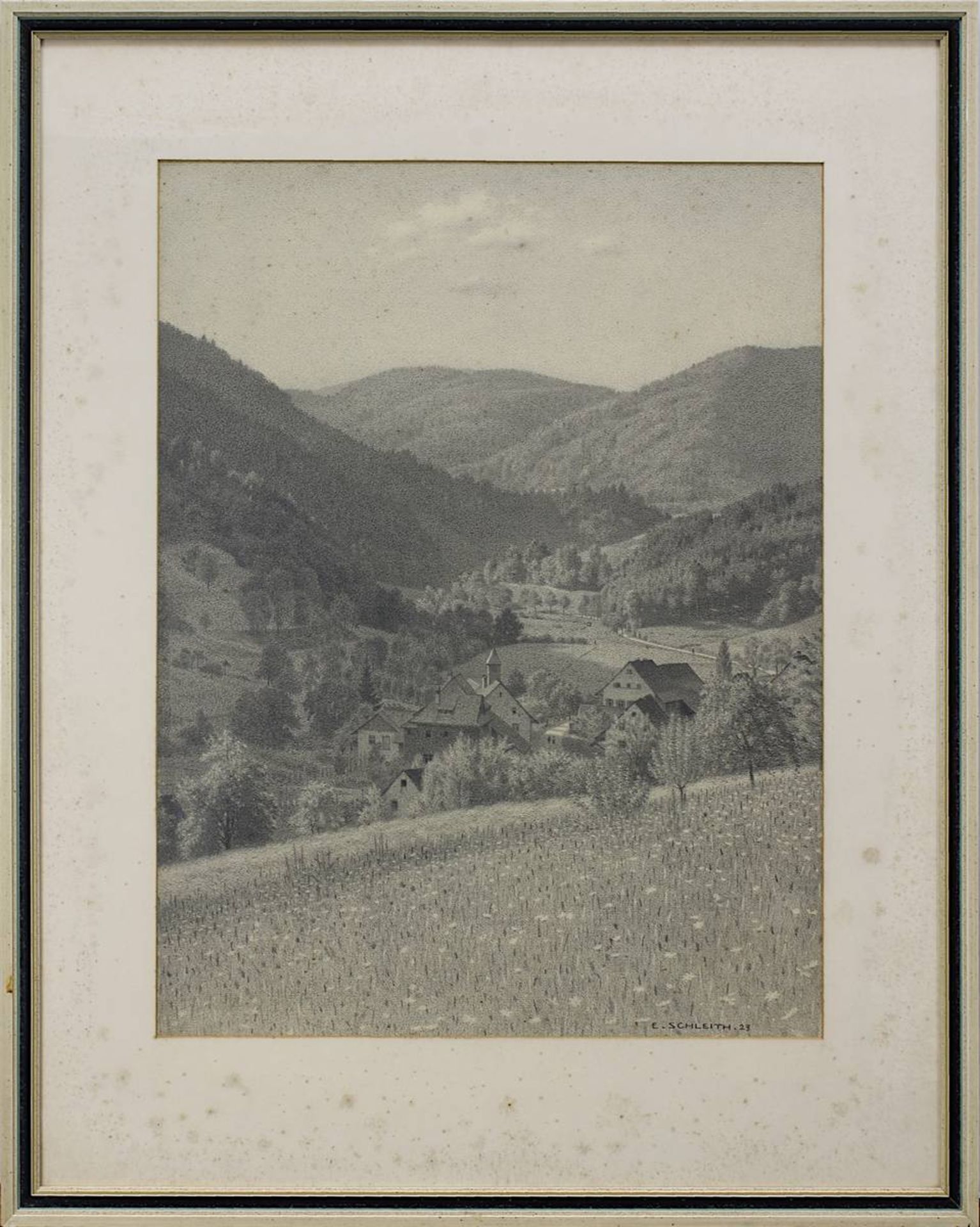 Schleith, Ernst (Wieslet 1871 - 1940 Wieslet), Idyllische Schwarzwaldlandschaft mit Blick auf