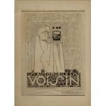 Grand Prix Automobiles Voisin Werbe-Grafik, Paris 1923, Lithographie, Blattgröße 35,5  x 26,5 cm, im