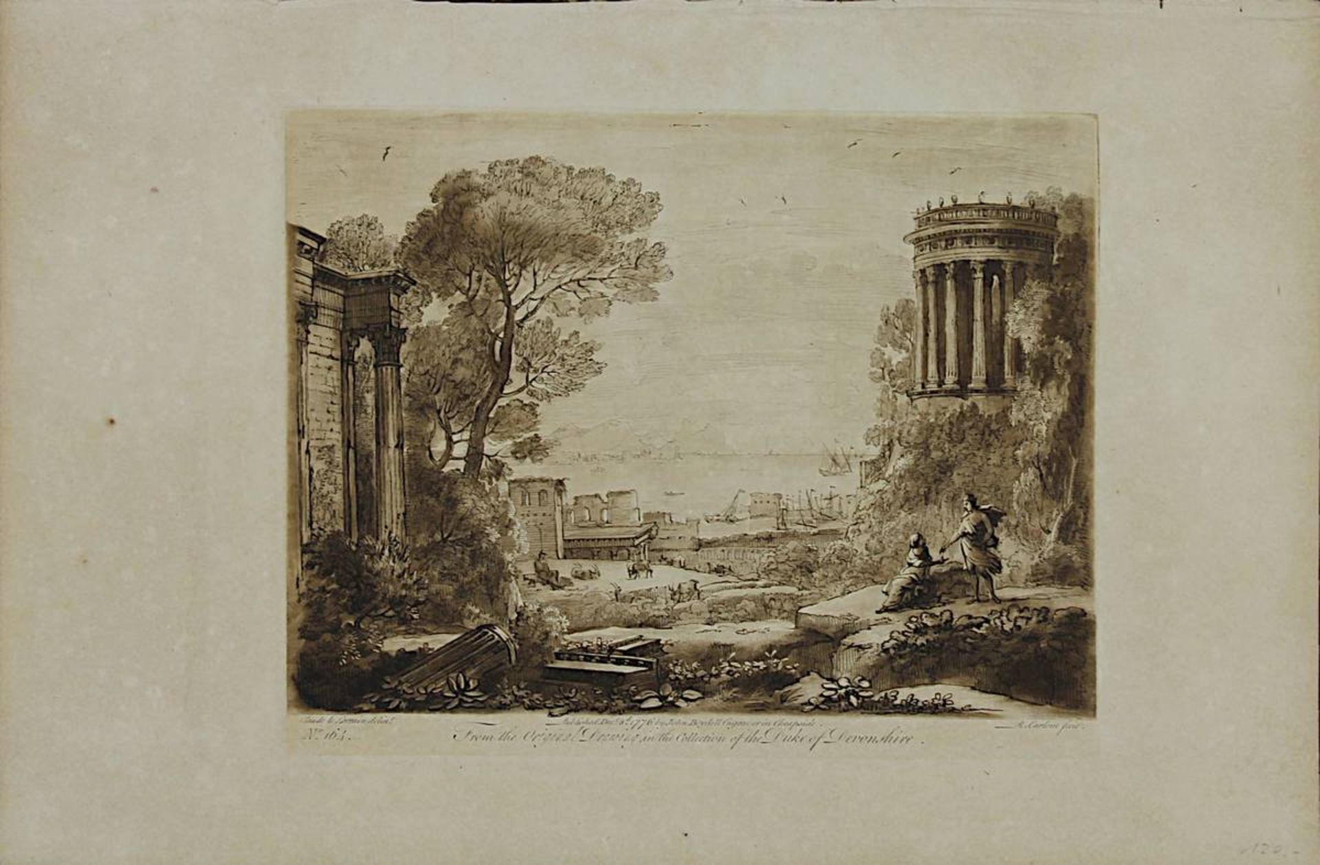 Earlrom, Richard (London 1743 - 1822 London), 9 Aquatintaradierungen aus dem Liber Veritatis, nach - Image 10 of 10