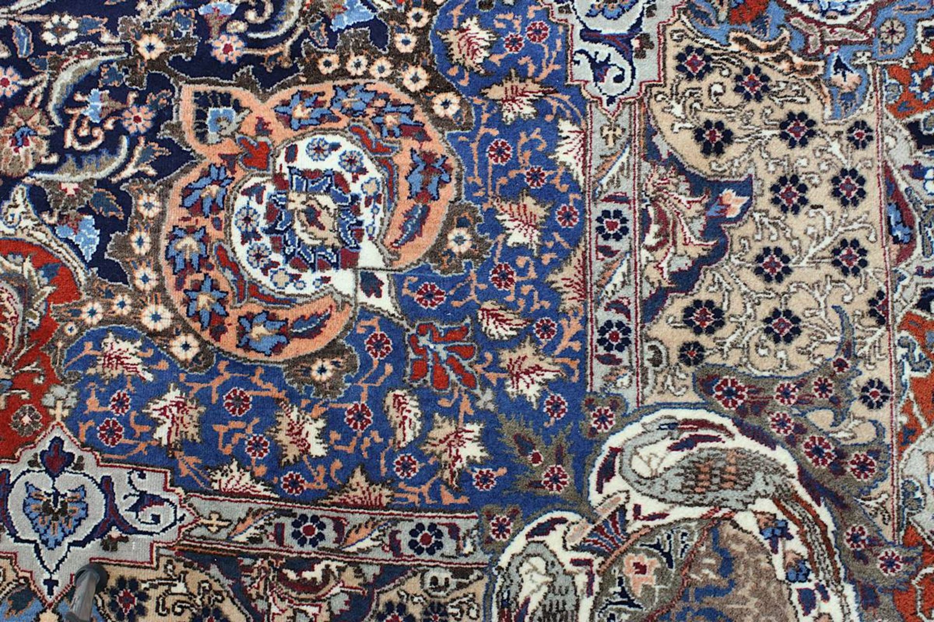 Dekorativer großer Kaschmar, Persien 2. H. 20. Jh., aufwendige sehr gute Knüpfung, nachtblauer - Bild 12 aus 18