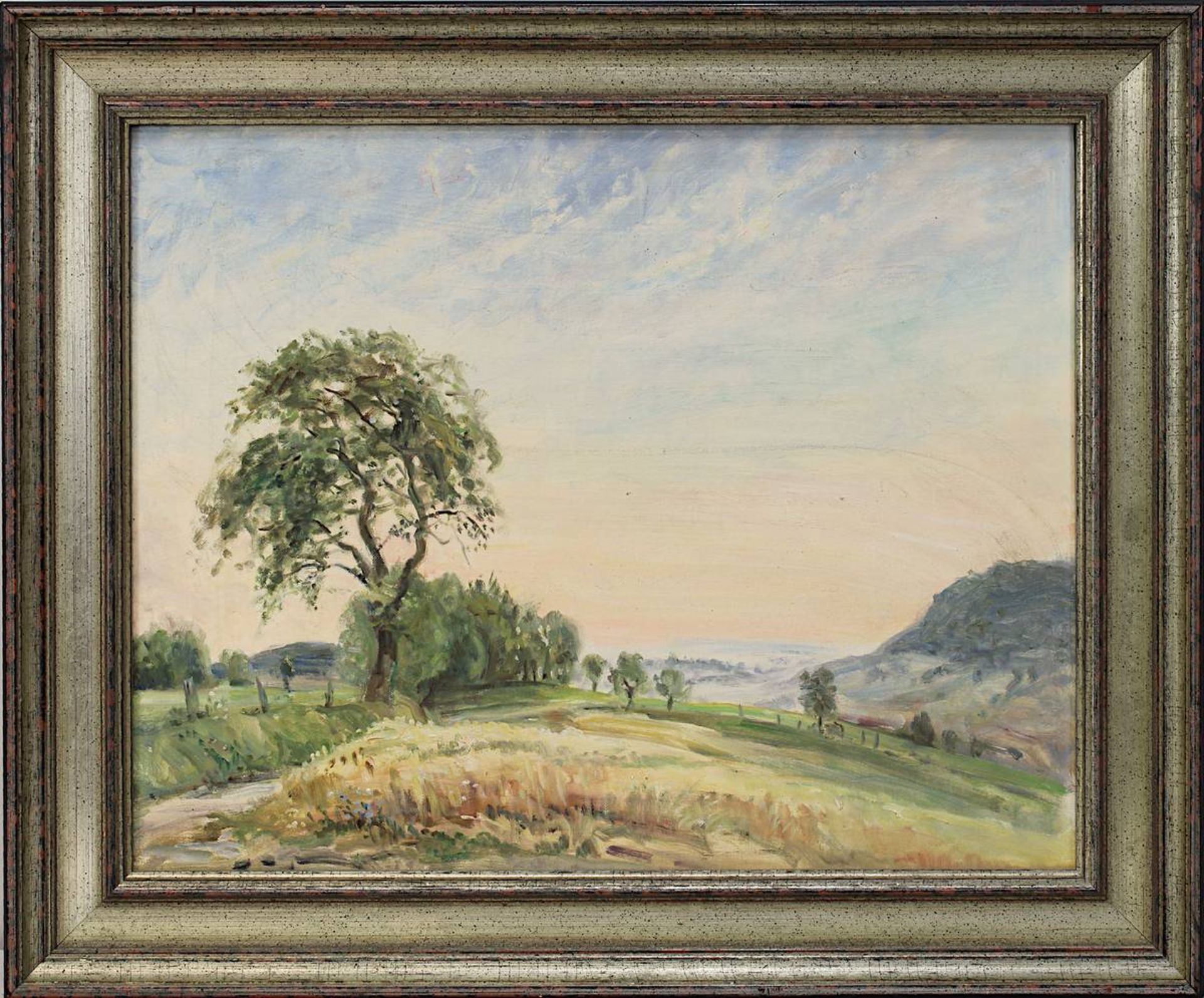 Busch, Karl (Frankfurt/Main 1910 - 1997 Heppenheim), Landschaft an der Bergstraße mit Blick auf