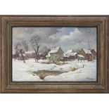 Busch, Karl (Frankfurt/Main 1910 - 1997 Heppenheim), "Blick auf das Winterliche Preungesheim/