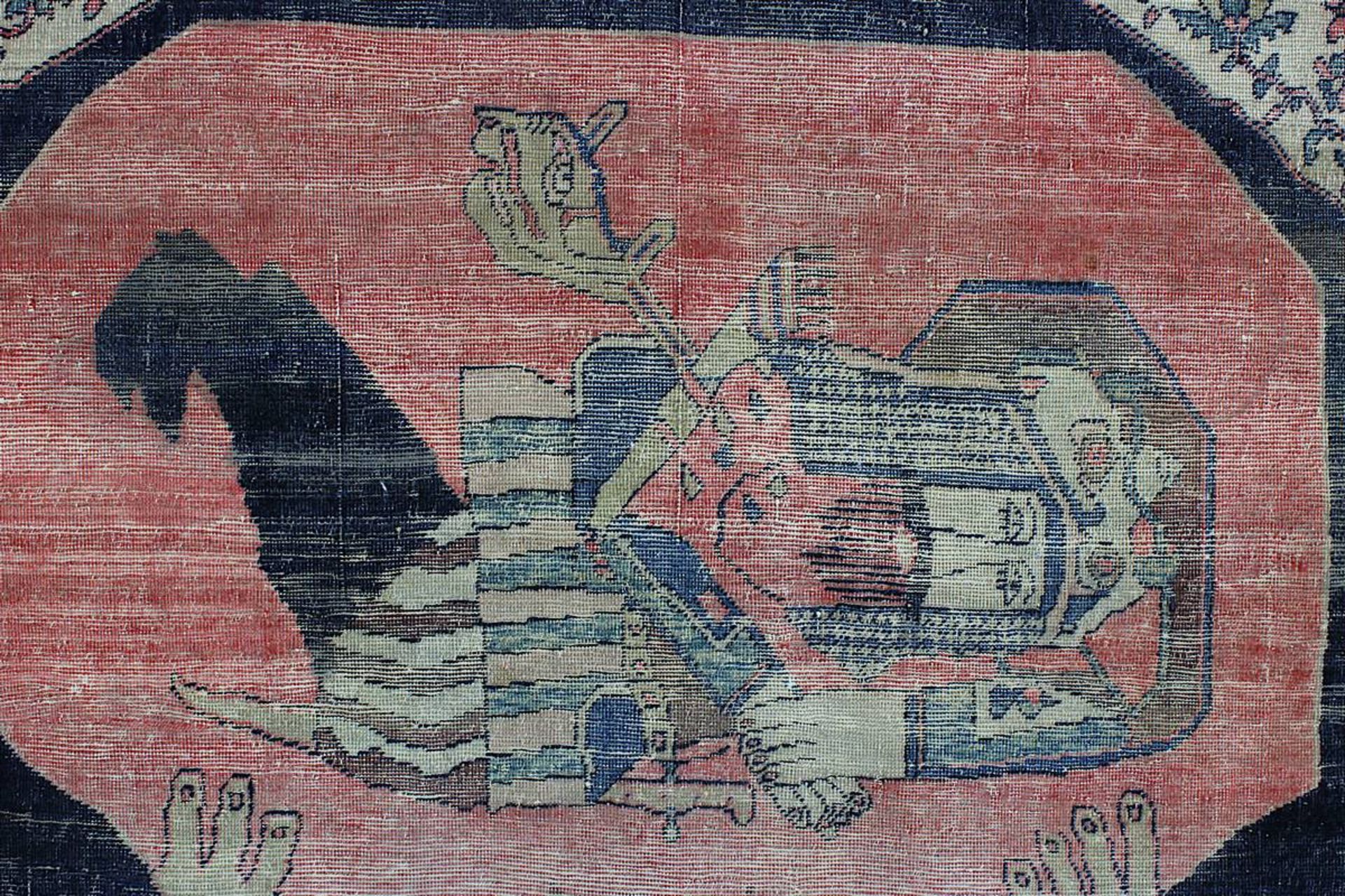 Antiker ausgefallener Farahan oder Malayer, Persien 19. Jh., mit der Darstellung des weißen Dämon - Image 4 of 16