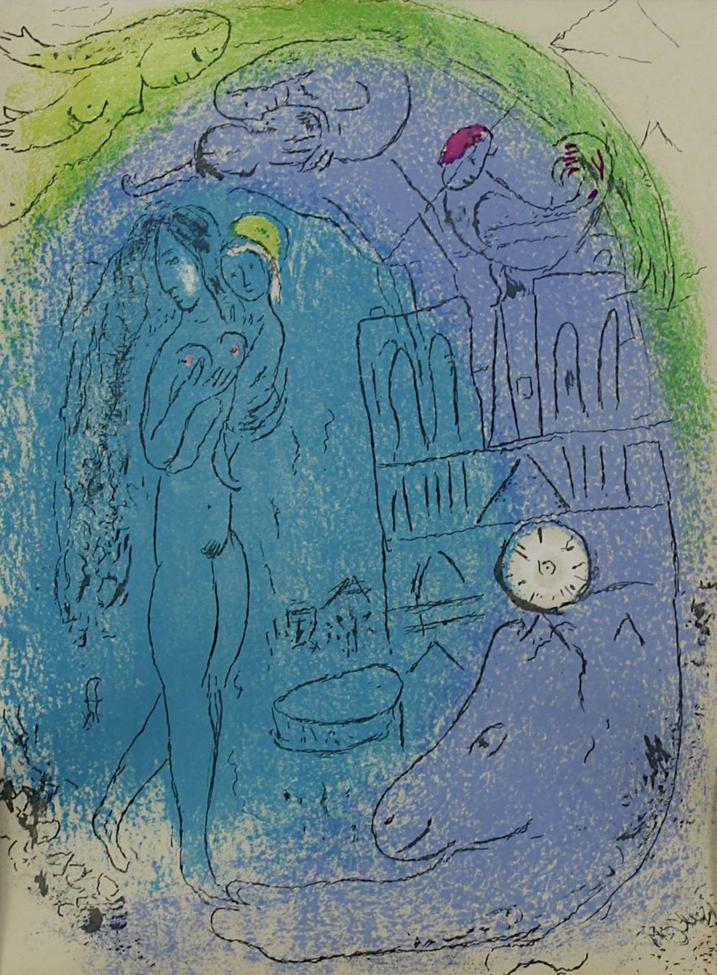 Chagall, Marc ( Ljosna, Belarus 1887-1985 Saint-Paul-de-Vence ), MÈre et devont Notre Dame, - Image 2 of 3