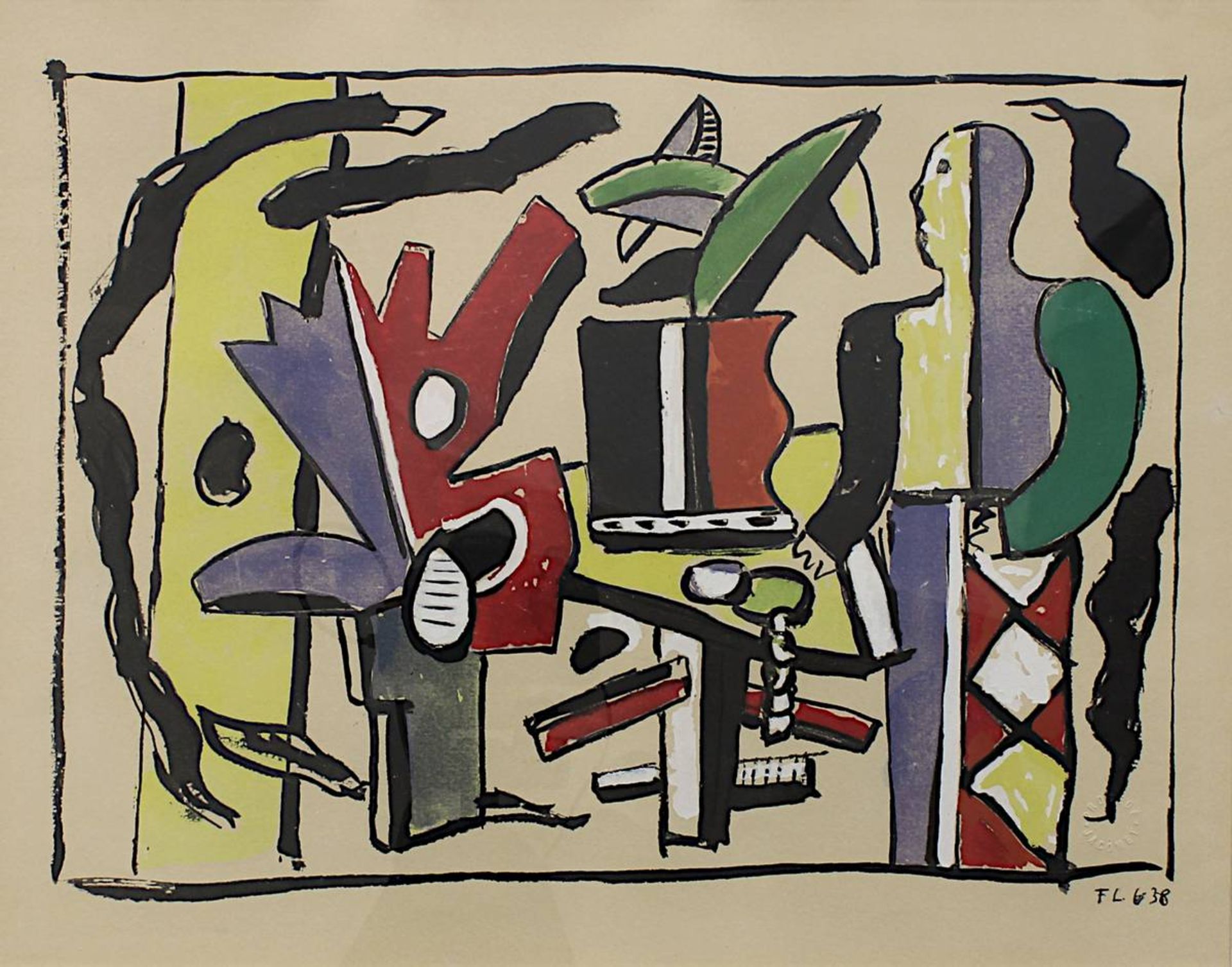 Léger, Fernand (Argentan 1881 - 1955 Paris), "L´Artiste dans le Studio", Farblithographie, im - Image 2 of 3