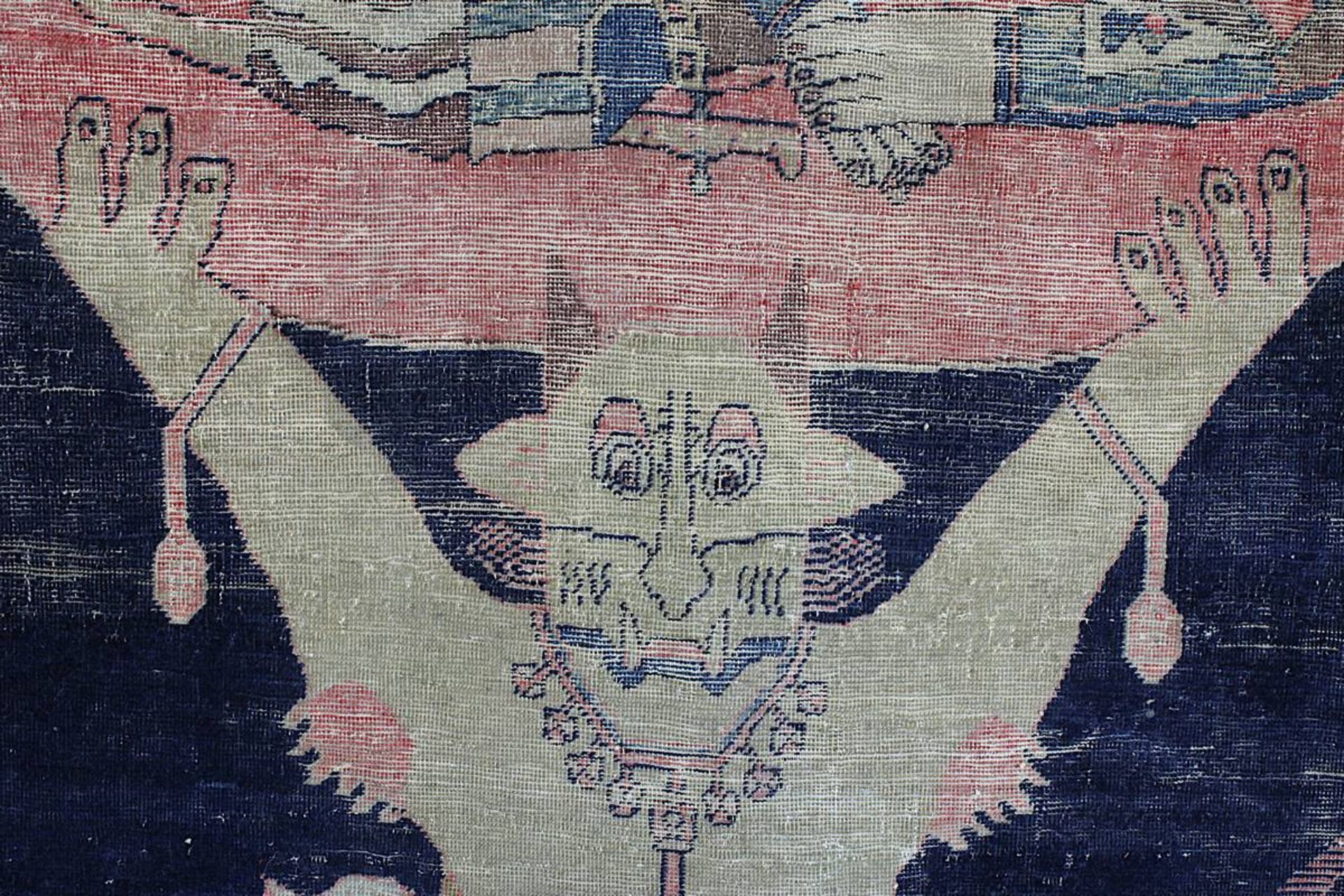 Antiker ausgefallener Farahan oder Malayer, Persien 19. Jh., mit der Darstellung des weißen Dämon - Image 5 of 16