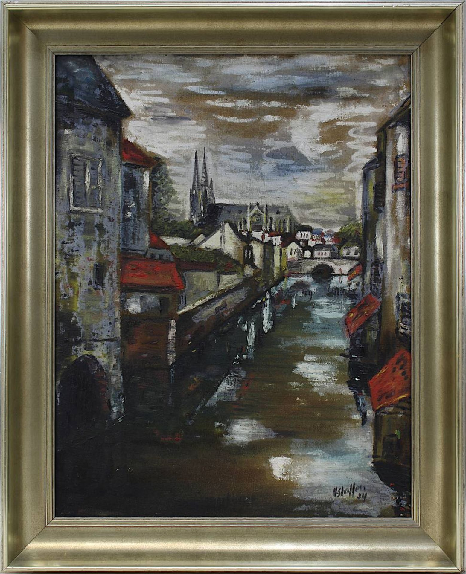 Stoffels, Arno (Luxemburg 1909 -1976 Luxemburg), Kathedrale Notre Dame in Luxemburg, Öl auf