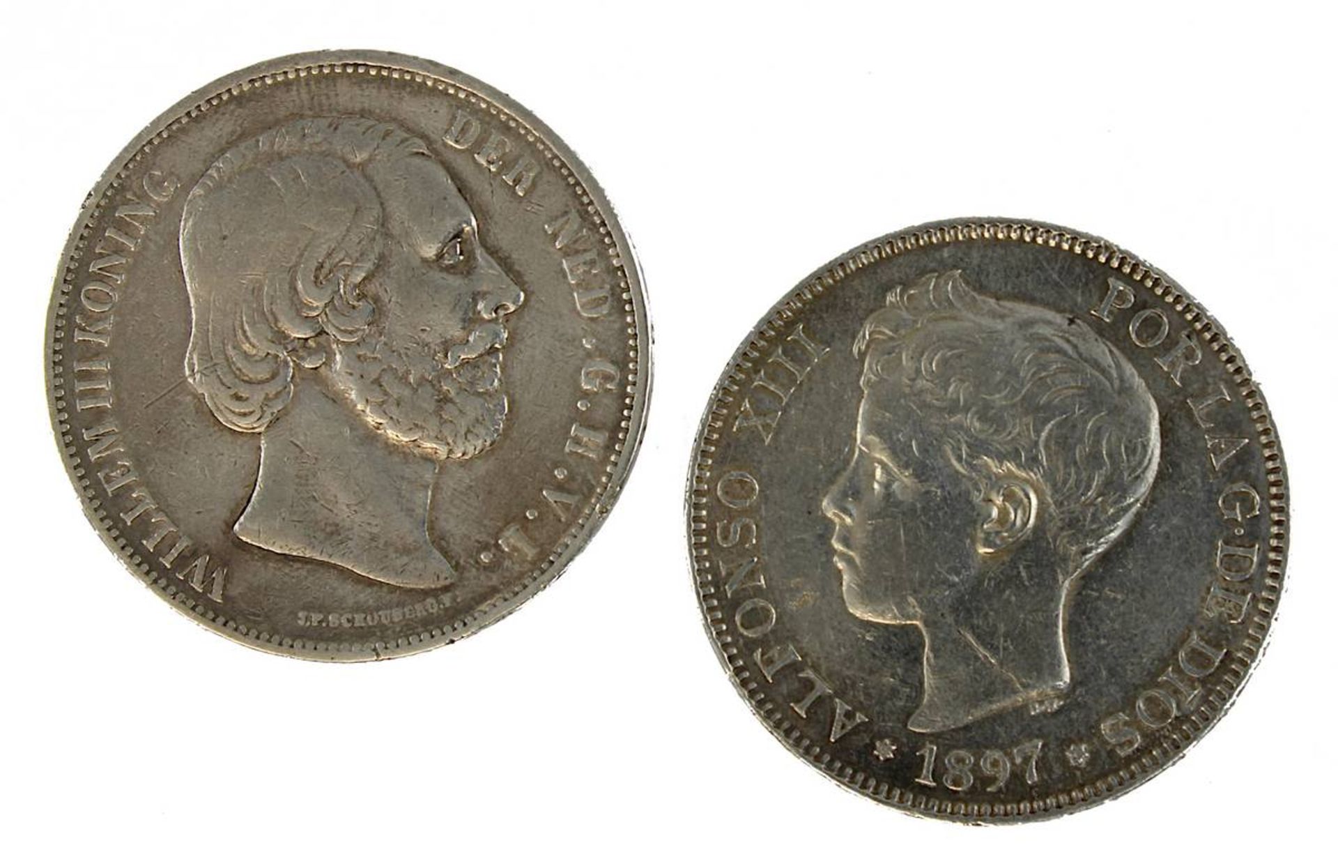 2 1/2 Gulden, Königreich der Niederlande (Koninkrijk der Nederlanden), Wilhelm III (1949 - 1890),