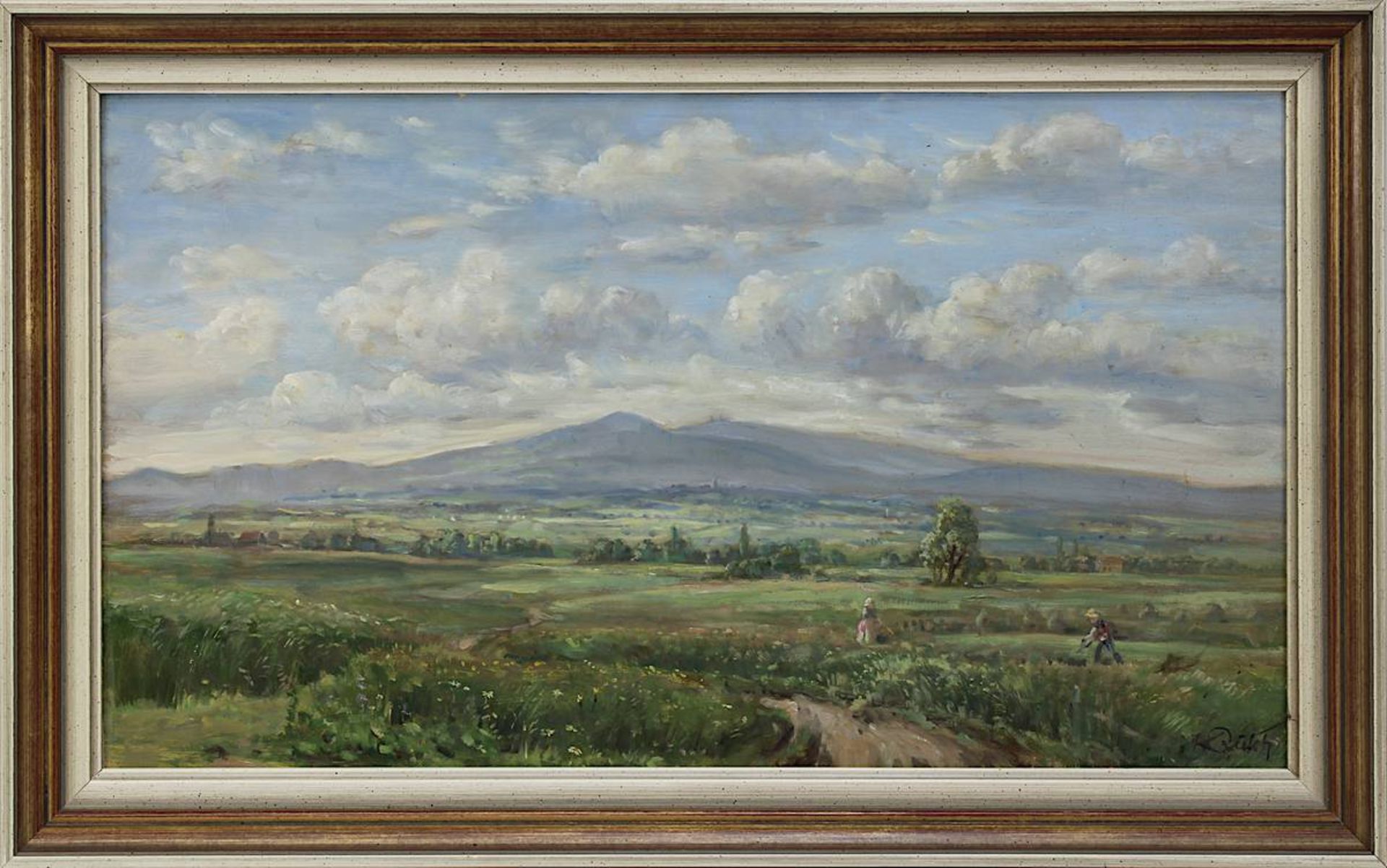 Busch, Karl (Frankfurt/Main 1910 - 1997 Heppenheim), Vortaunus-Landschaft mit Blick auf den Altkönig