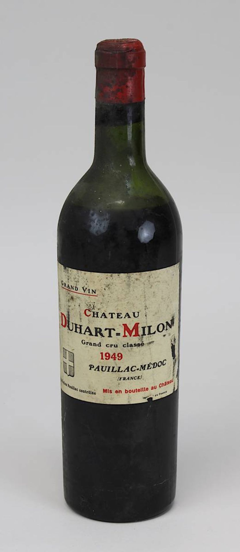 1 Flasche 1949er Château Duhart - Milon, Grand Cru Classé, Pauillac-Mêdoc, Füllhöhe: untere bis