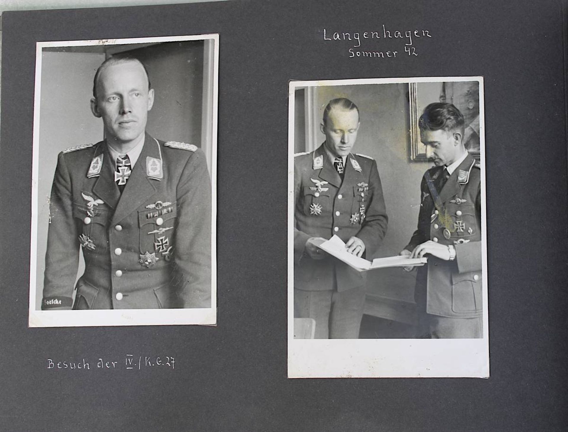 Privates Photoalbum des Kampffliegers, Eichenlaubträger und Oberst i.G. Hans-Henning Freiherr von - Image 6 of 7