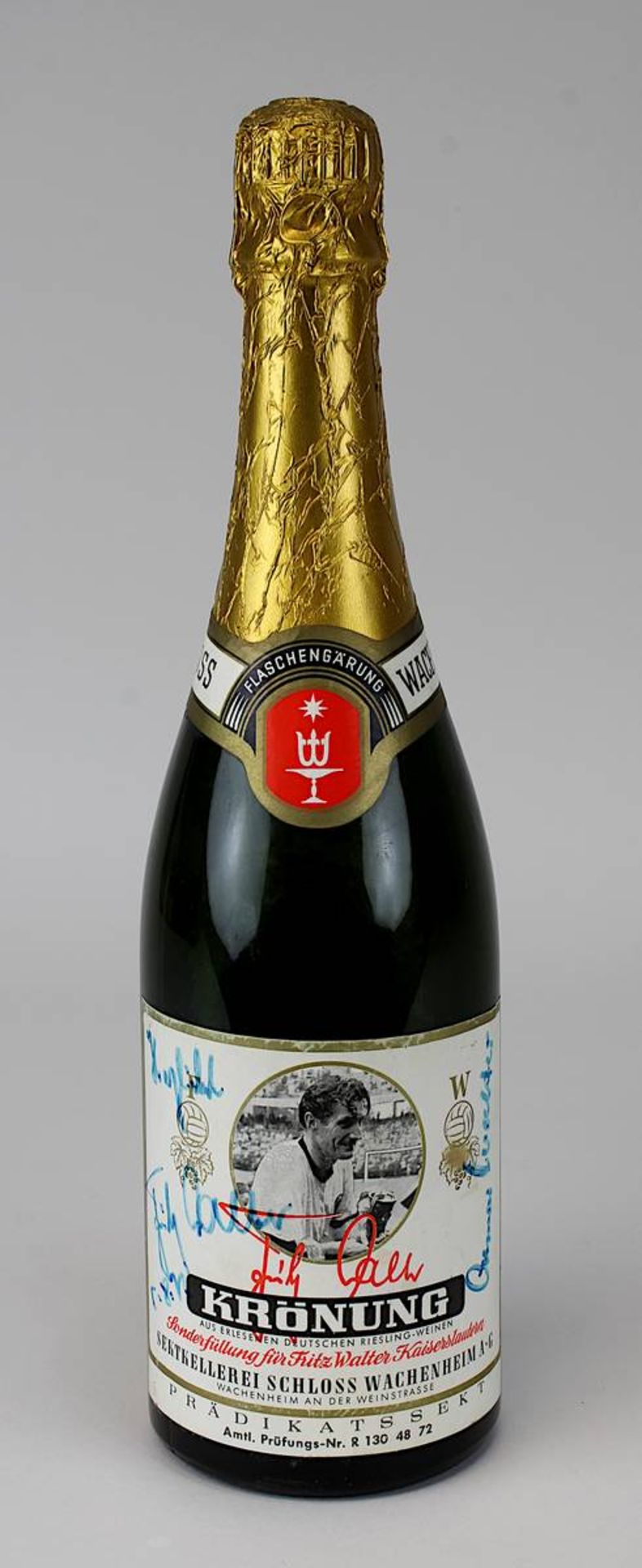 Eine Flasche Sekt, Schloss Wachenheim 1985, Flaschengärung, Sonderabfüllung für den bekannten