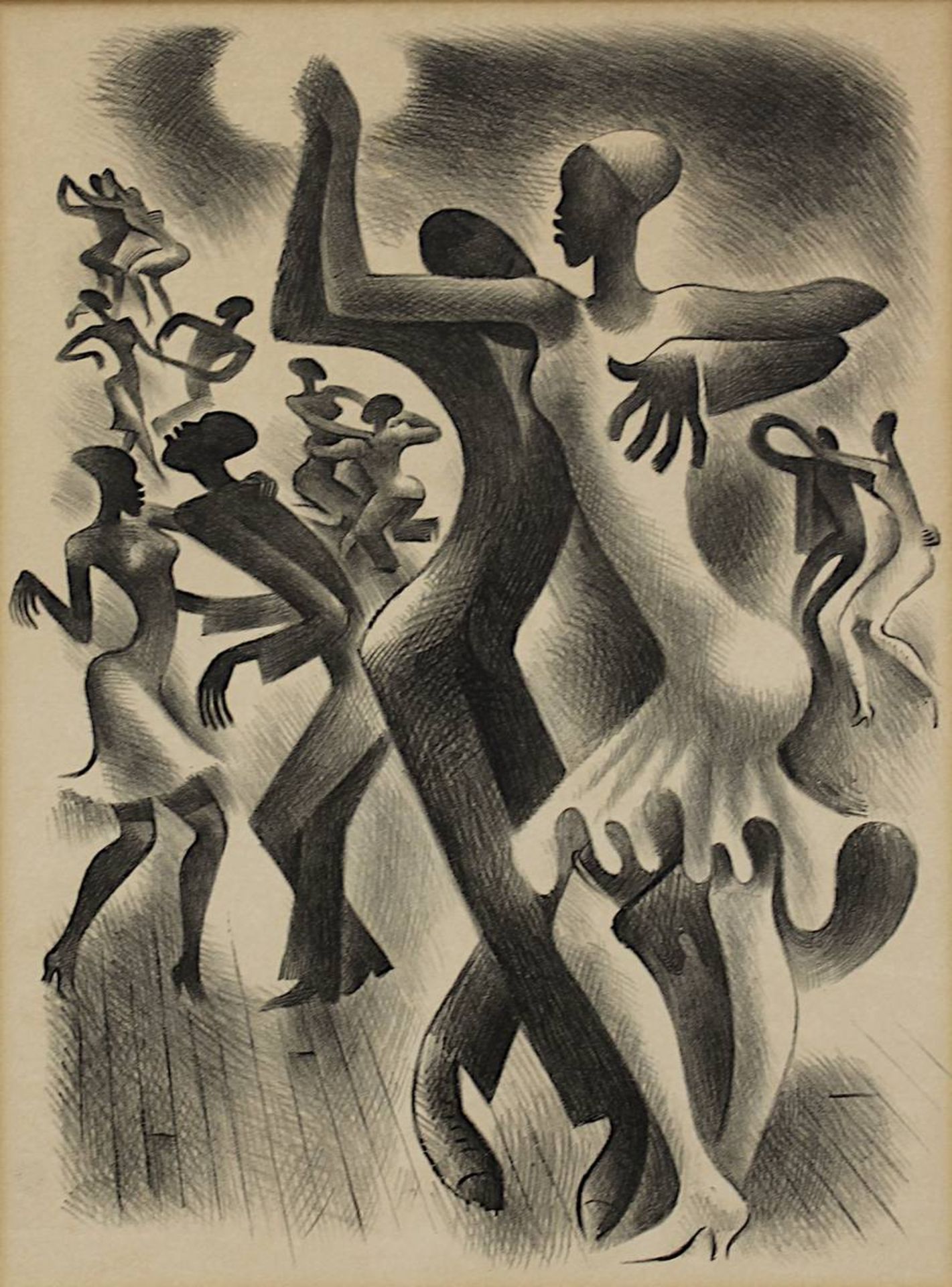 Art-Déco Grafik der American Artists Group New York, wohl 1940er Jahre, - Bild 2 aus 2