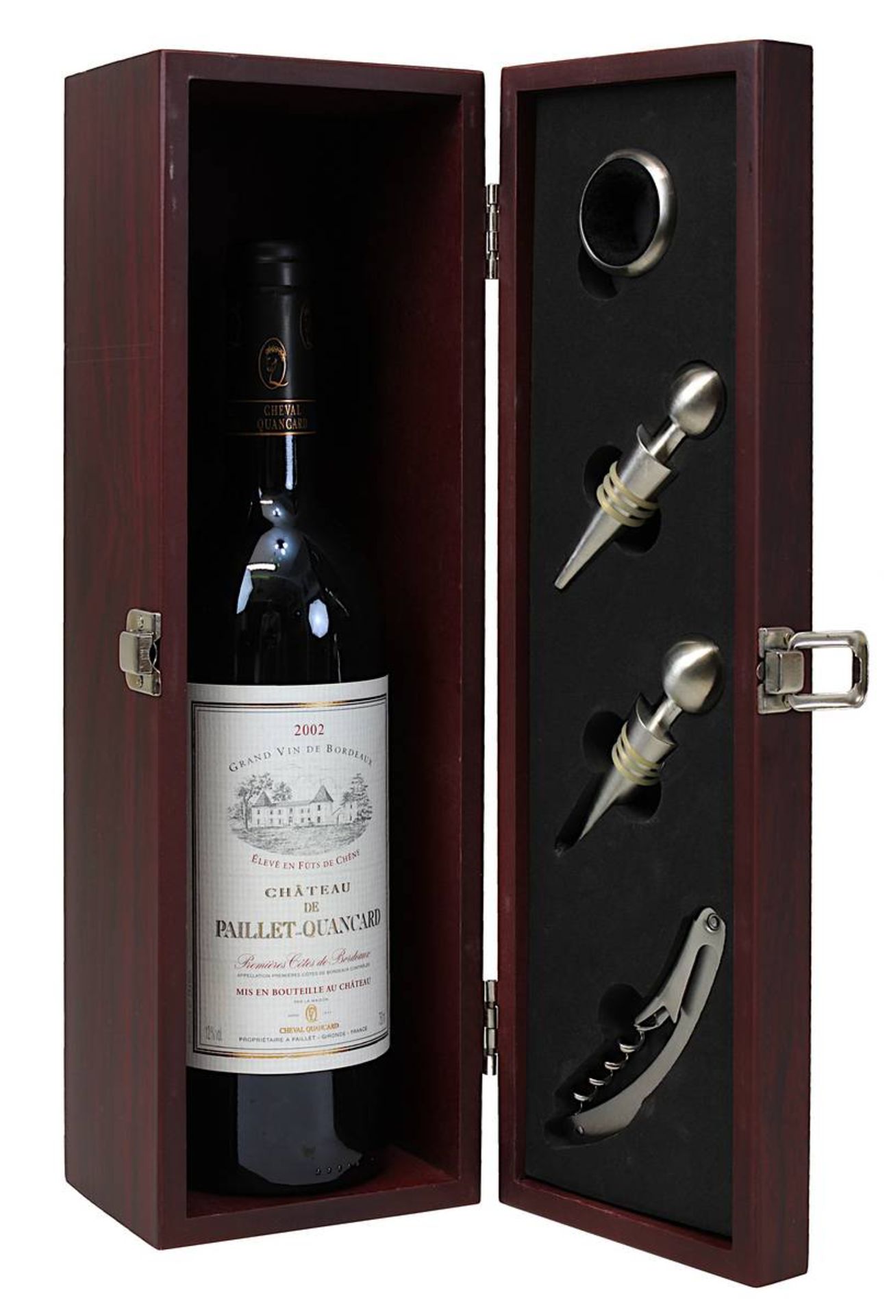 Eine Flasche 2002er Château de Paillet - Quancard, Grand Vin de Bordeaux, Cheval Quancard