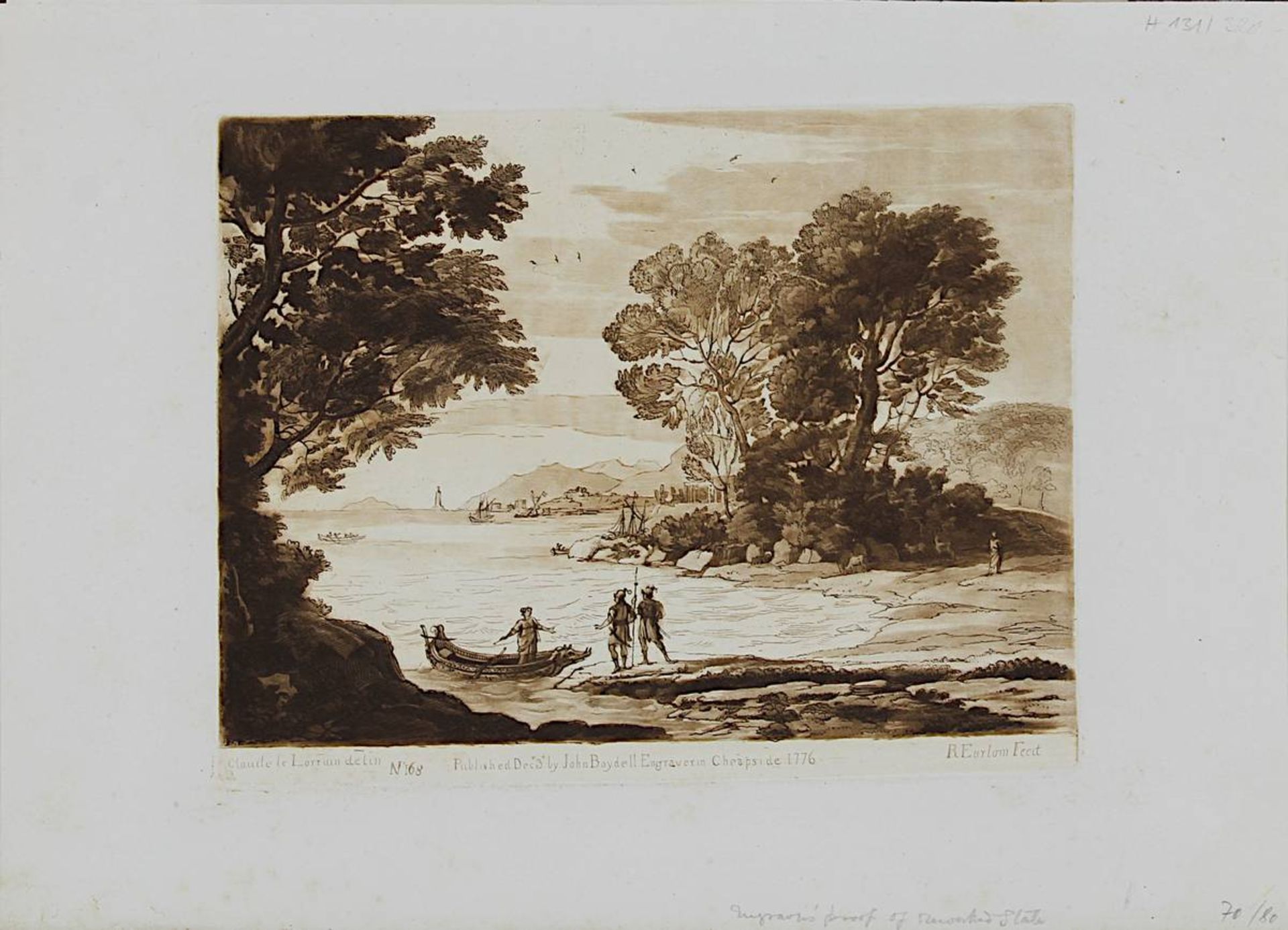 Earlrom, Richard (London 1743 - 1822 London), 9 Aquatintaradierungen aus dem Liber Veritatis, nach - Image 4 of 10