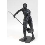 Janensch, Gerhard (Zamborst/Pommern 1860 - 1933 Berlin), "Eisengießer", Bronze, dunkel patiniert,