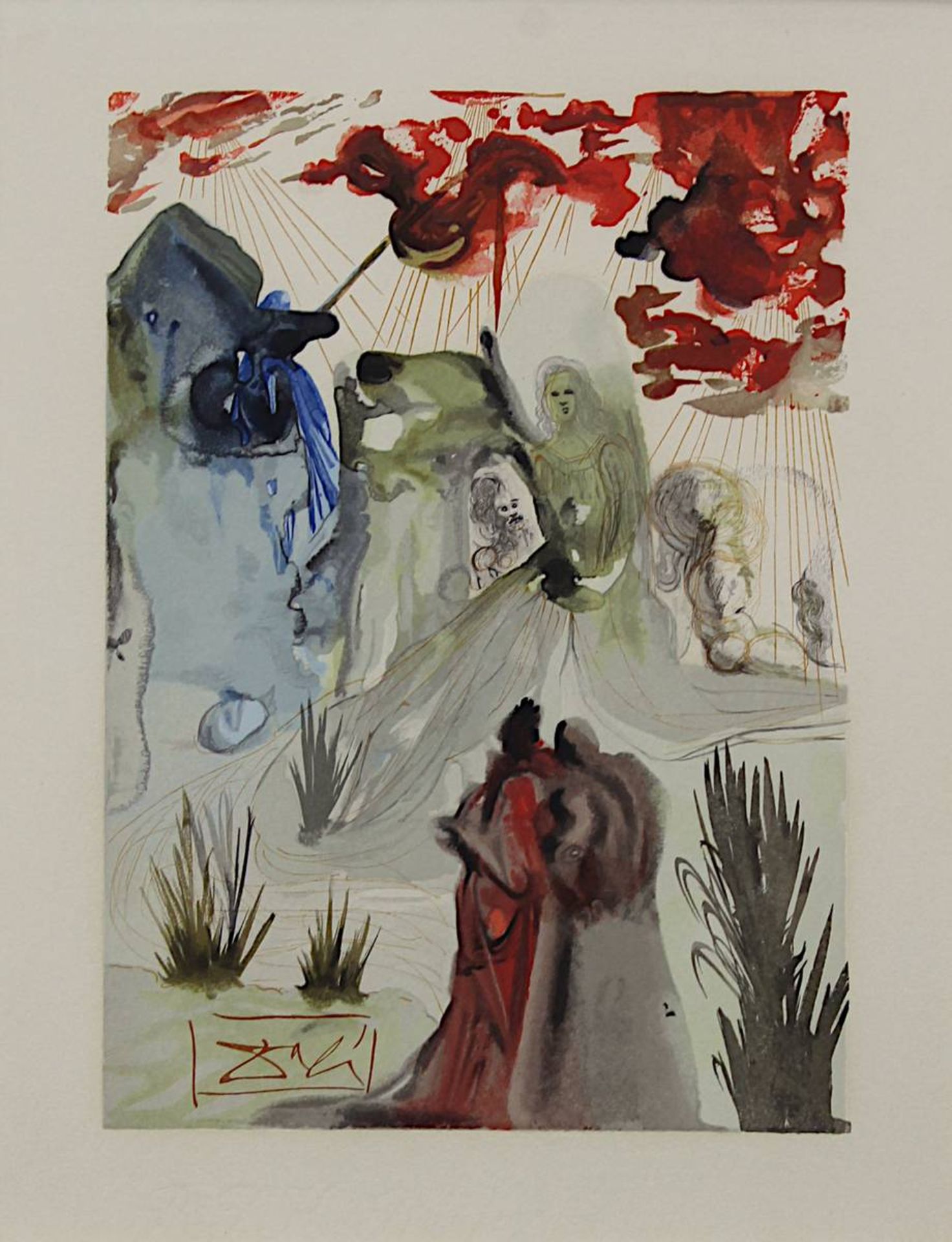 Dali, Salvador (Figueres 1904 - 1989 Figueres), "Der göttliche Wald", Blatt aus Dante Aligheris - Image 2 of 2