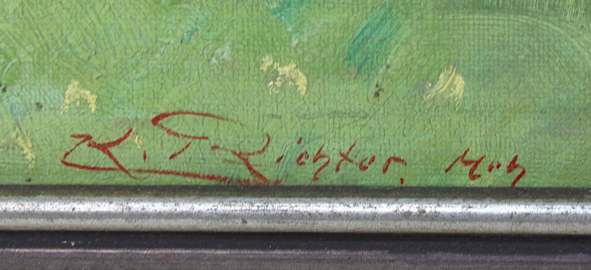Richter, R oder K, ( München um 1930 ), Öl auf Leinwand, rechts unten signiert, und bezeichnet Mch, - Image 3 of 4