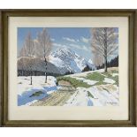 Graf, Philipp (Würzburg 1874 - 1947 Prien am Chiemsee), Winterliche Landschaft mit Blick wohl auf