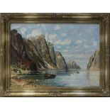 Köhrer, J.W. (deutscher Landschaftsmaler 1. H. 20 Jh.), Hardanger Fjord, Öl auf Leinwand