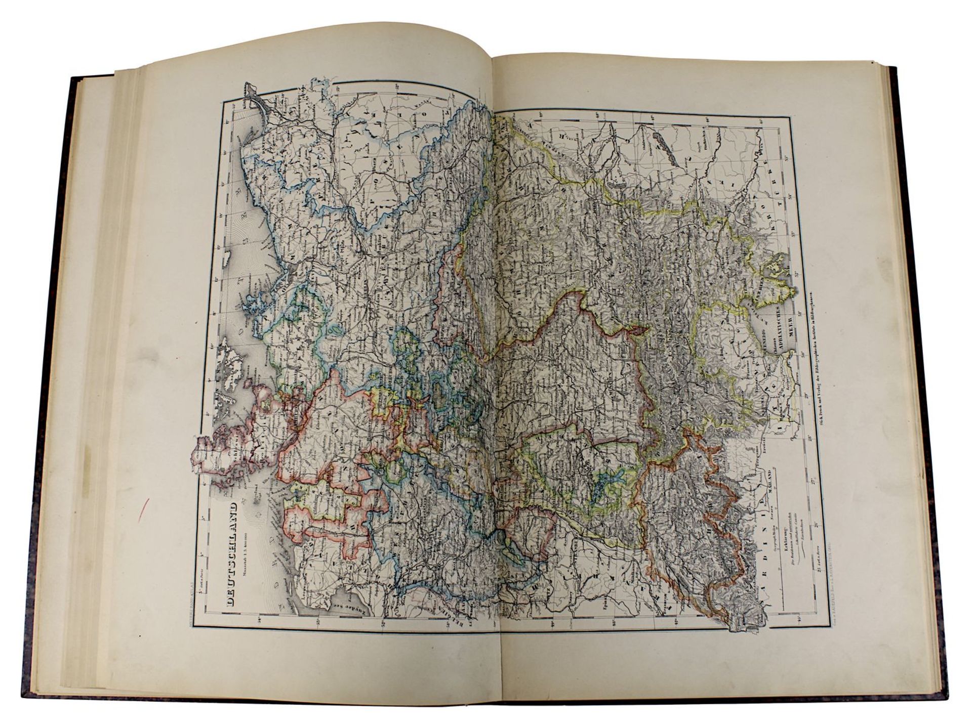 Meyers "Kleiner Hand - Atlas", Verlag des Bibliographischen Instituts Hildburghausen 1866, Ausgabe