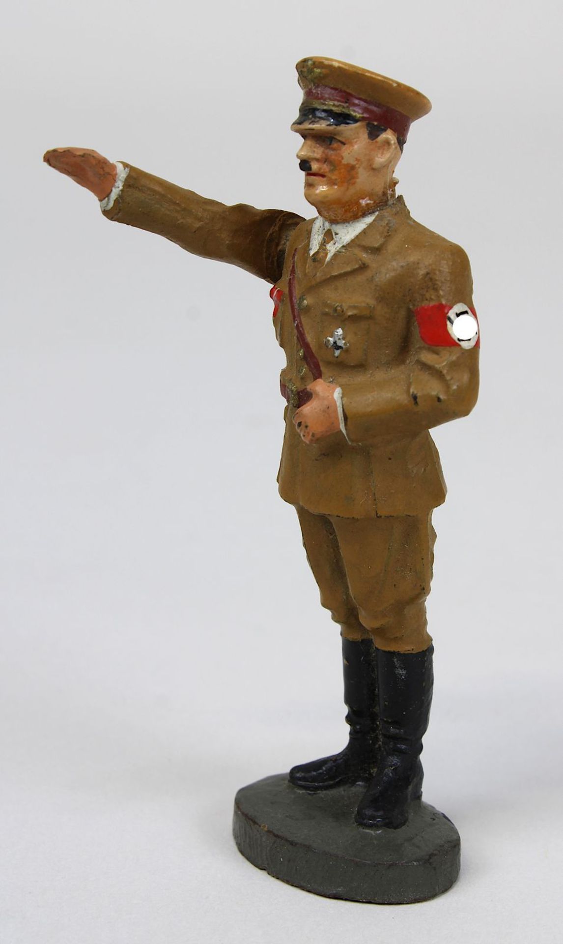 Elastolinfigur Adol Hitler, Deutsches Reich 1933 - 1945, mit beweglichem rechten Arm, Kopf auf