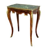 Tisch im Louis XV-Stil, 2. H. 19. Jh., mit Palisander u. exotischen Hölzern furniert,