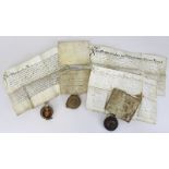 Sammlung von sechs Zinsbriefen aus dem 17. Jh., Schweinau: drei Zinsbriefe, 1653, unter Dompropst