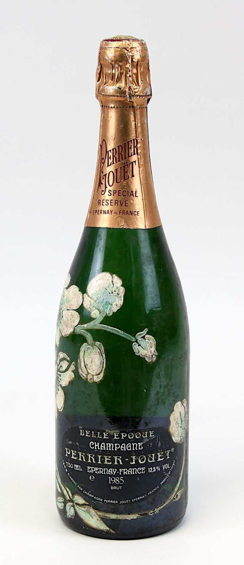 Eine Flasche 1985er Perrier-Jouet Champagner, Belle Epoque Champagne, Special Reserve, Brut,