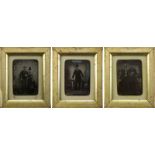 Drei Fotografien aus dem 19. Jh., im Daguerreotypie - Verfahren, ca. 1888 u. 1890, ein Porträt v.