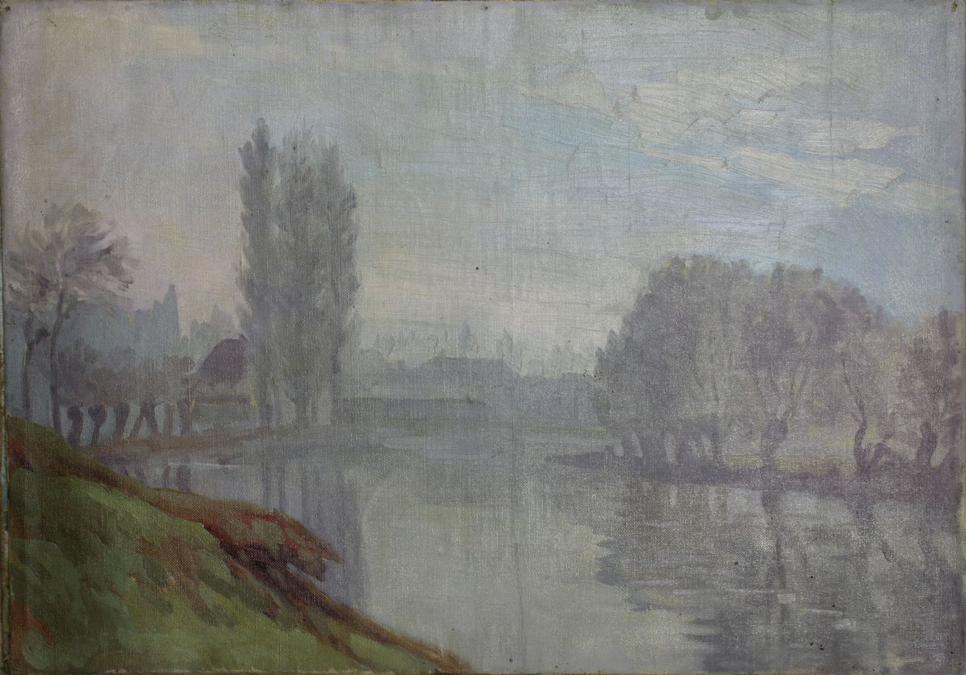 Brothuhn, Fritz (um 1910), Konvolut Leinwände, bestehend aus Landschaftsansichten, Flusslandschaften - Image 7 of 8