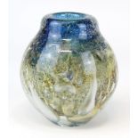 Wiedmann, Karl (1905 - 1992), Vase "Argentum", Gral-Glas Dürnau 1970er Jahre, schwere Kugelvase