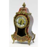 Boulle-Uhr, Frankreich Ende 19. Jh., Holzgehäuse verziert mit Bronzeapplikationen u.