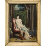Miniatur um 1800, Madame Récamier nach Francois Gerard, links unt. sign., auf Bein gemalt, unt.