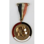 Medaille Blieskreis Meisterschaften 1934 Illingen, Schauseite Kopf A. Hitler nach rechts, umgeben