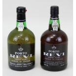 Zwei Flaschen Porto Revi Tawny Port, Vila Nova Gaia, Douro Portugal, je 0,75 L., Füllhöhe: