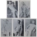 Fünf Männerakt-Prints in schwarz-weiß, 1960er Jahre, Calafran Enterprises San Francisco 1968, Abb.