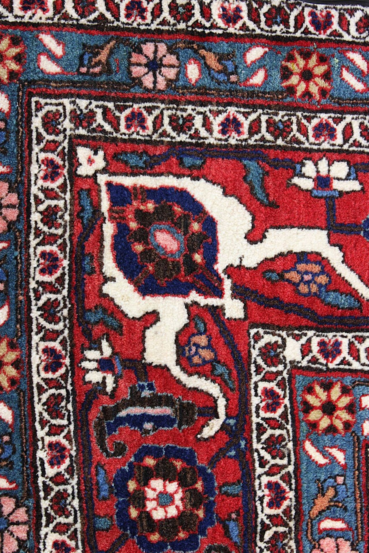 Weramin, Persien M. bis 2. H. 20. Jh., nachtblauer Fond, durchzogen von Blatt- u. Blütenranken, - Bild 2 aus 8