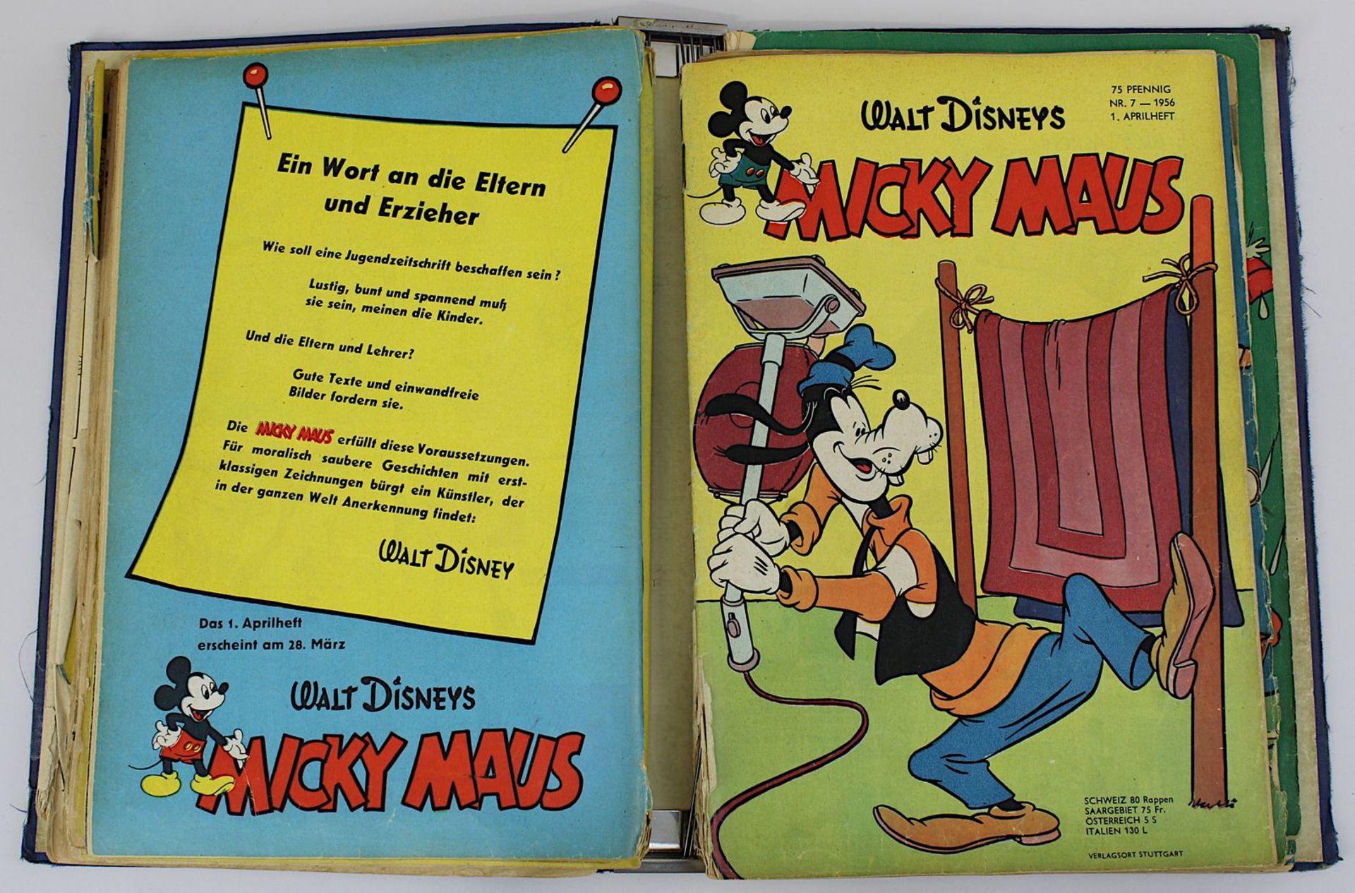 Konvolut 12 Micky-Maus-Hefte 1956, Nr. 1-13 (Januar bis Juni 1956, Nr. 8 fehlt), davon Nr. 1 in - Bild 7 aus 12