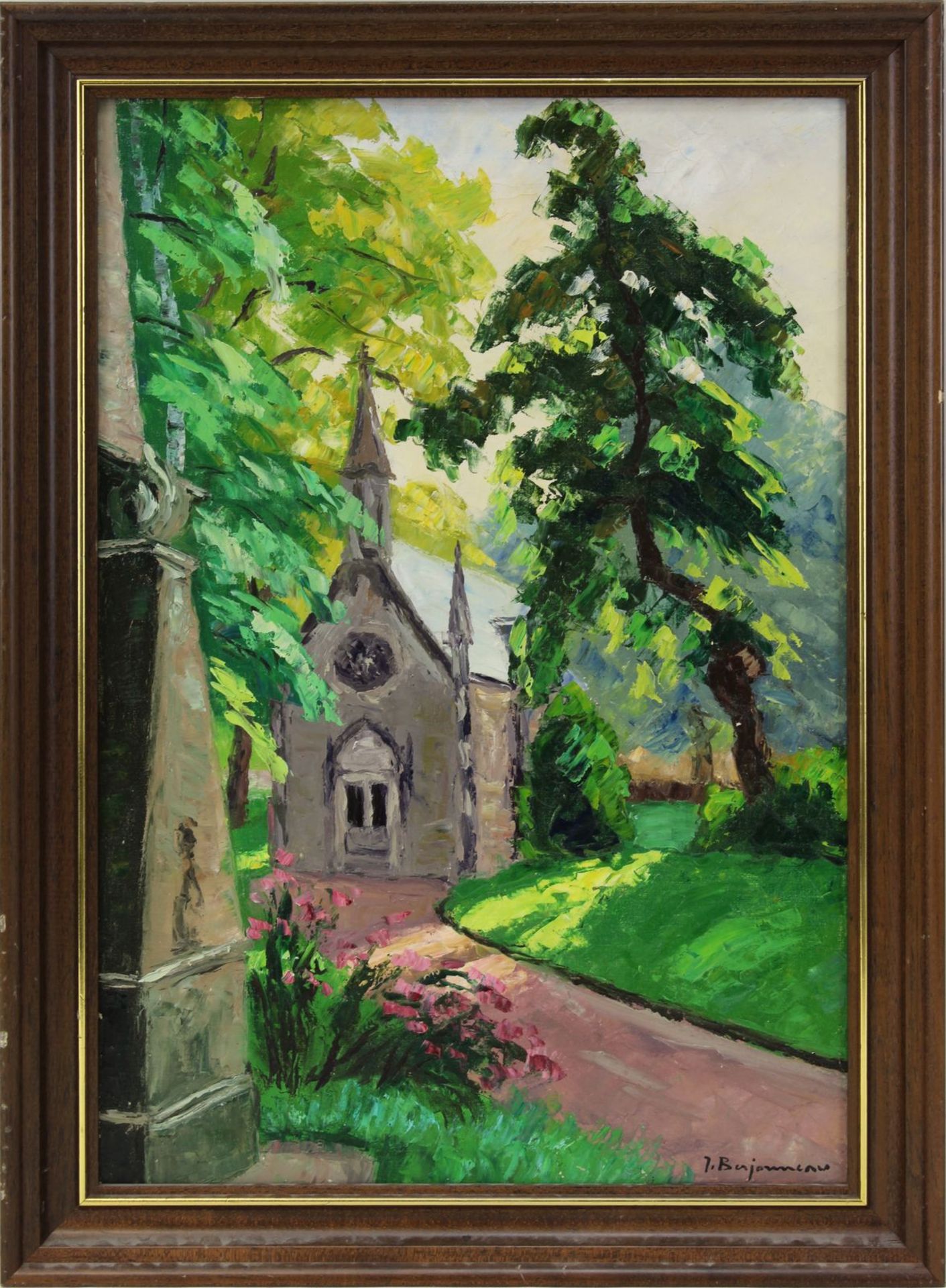 Berjonneau, Jehan (Montmorillon 1890 - 1966 Paris), "Petite chapelle Baden-Baden", Öl auf