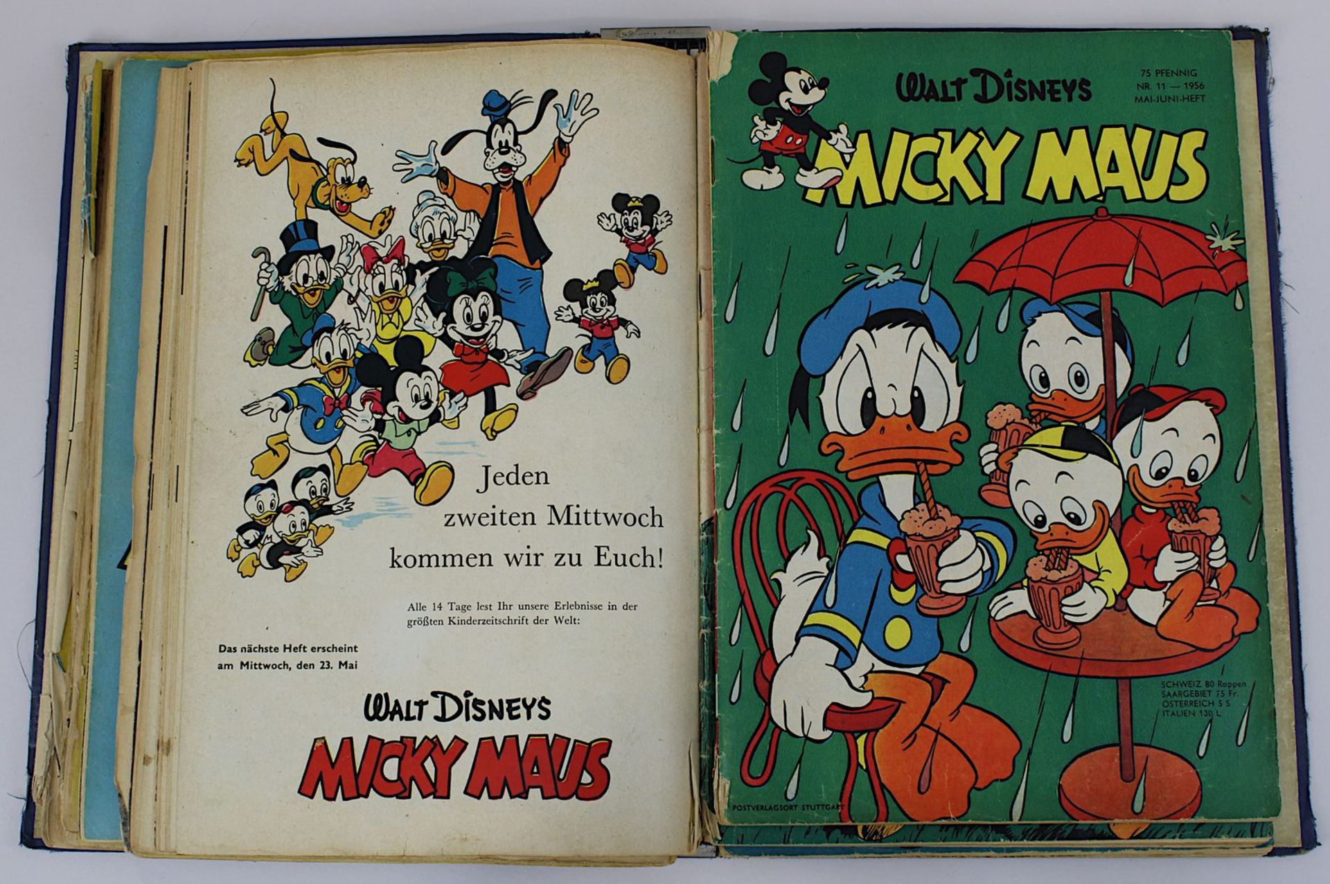 Konvolut 12 Micky-Maus-Hefte 1956, Nr. 1-13 (Januar bis Juni 1956, Nr. 8 fehlt), davon Nr. 1 in - Bild 10 aus 12