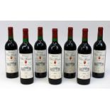 Sieben Flaschen 1996er Château Clos Renon, Bordeaux Supérieur, Portets, jeweils gute Füllhöhe,