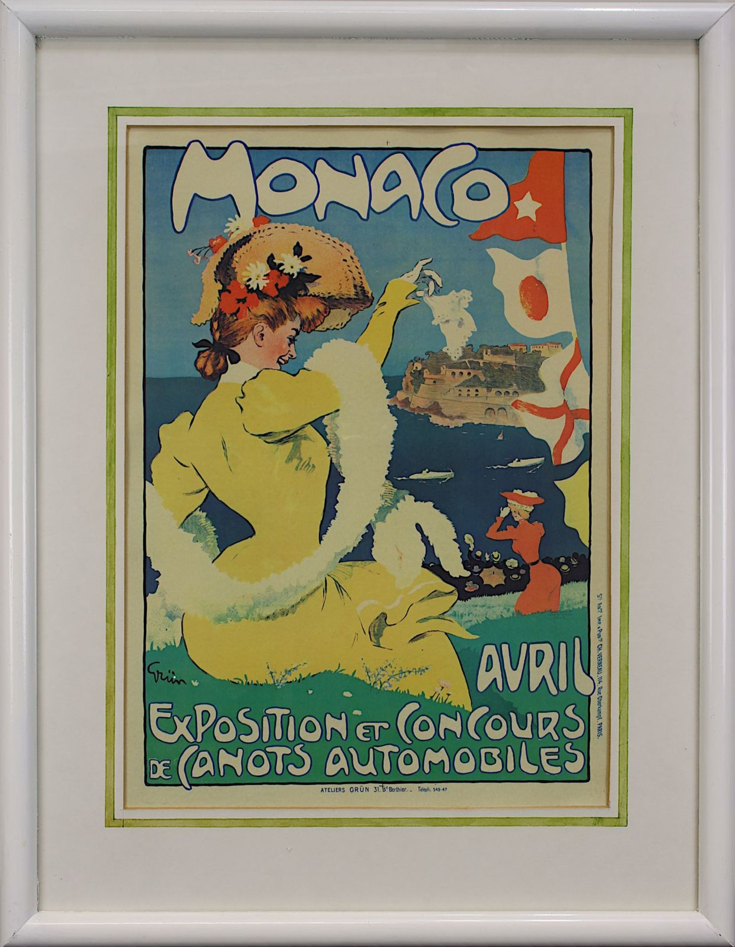 Grün, Jules-Alexandre (Paris 1868 - 1938 Paris), "Monaco Avril Exposition et Concours de Canots