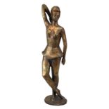 Friedrichsen, Roland (1910 - 1992), "Tänzerin", Bronze mit goldener Patina, auf mitgegossener