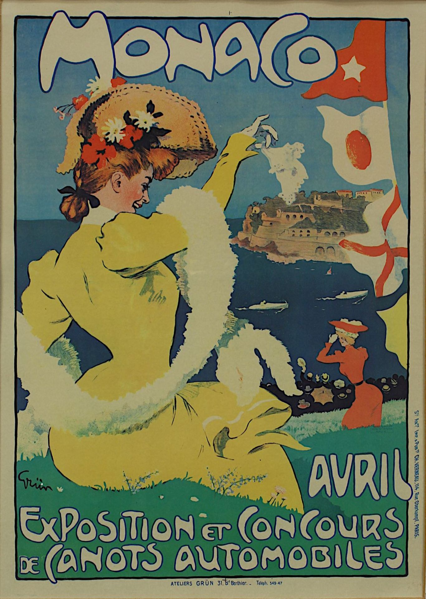 Grün, Jules-Alexandre (Paris 1868 - 1938 Paris), "Monaco Avril Exposition et Concours de Canots - Bild 2 aus 2