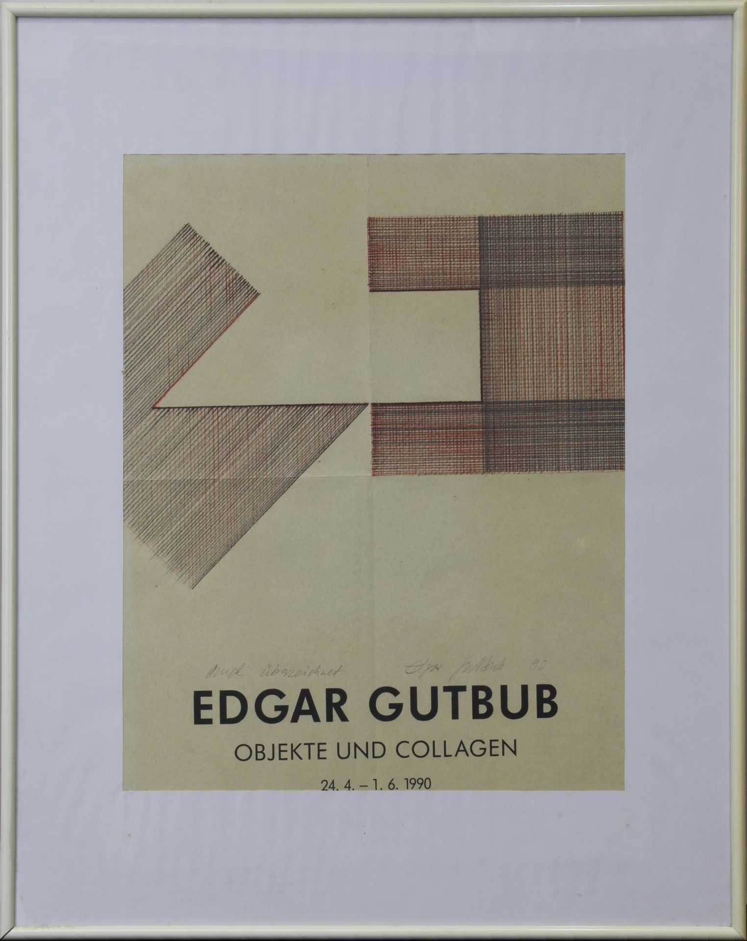 Gutbub, Edgar (Mannheim 1940 - 2017 Wuppertal), Ausstellungsplakat zur Ausstellung "Edgar Gutbub -