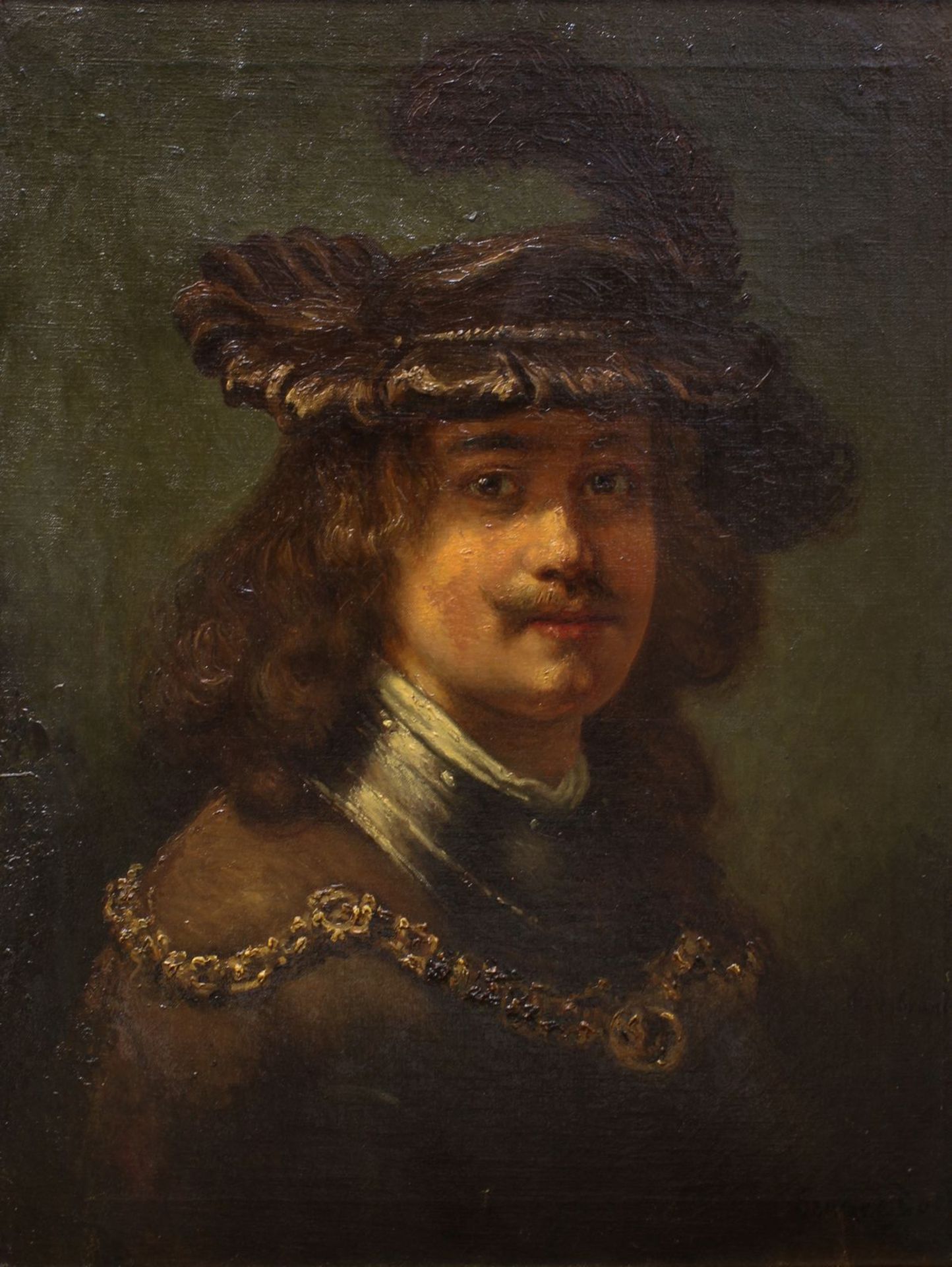 Daelen, Eduard (Hörde 1848 - 1923 Hochdahl), Porträt des Rembrandt Harmenszoon van Rijn, mit - Bild 2 aus 3