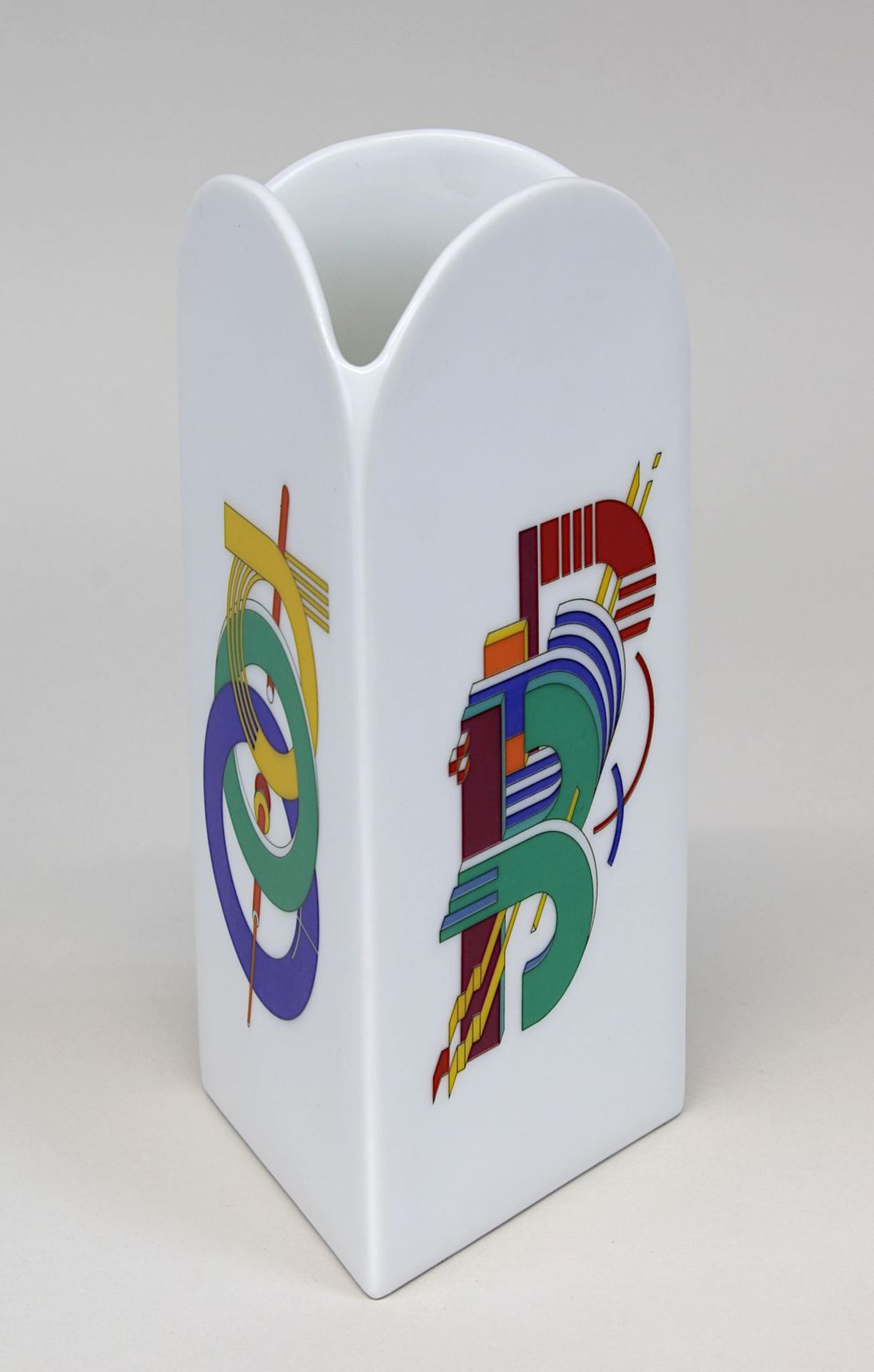 Porzellanvase, Rosenthal Studio - Linie, um 1980, "Glück - Vase", Entwurf Marcello Morandini (geb.